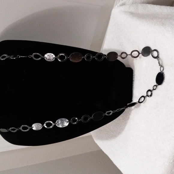Chico's  Pewter Toned Neckless, long enough to double & be worn as a belt - Picture 2 of 5